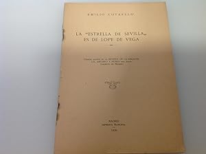 Image du vendeur pour LA ESTRELLA DE SEVILLA ES DE LOPE DE VEGA COTARELO EMILIO 1930 mis en vente par LIBRERIA ANTICUARIA SANZ