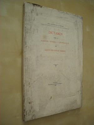 Imagen del vendedor de DICTAMEN SOBRE LA TRADICIN, HISTORIA Y CARACTERISTICAS DEL BASTON DE CAPITAN GENERAL a la venta por LIBRERIA TORMOS