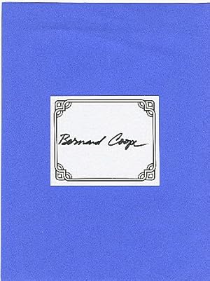 Immagine del venditore per SIGNED BOOKPLATES/AUTOGRAPHS by author BERNARD COOPER** venduto da ODDS & ENDS BOOKS