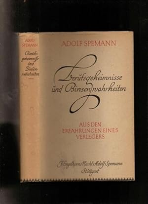 Imagen del vendedor de Berufsgeheimnisse und Binsenwahrheiten a la venta por Sonnets And Symphonies