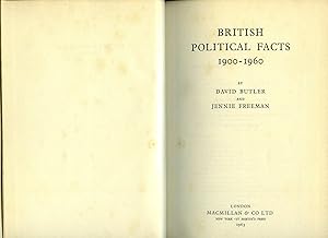 Image du vendeur pour British Political Facts 1900-1960 mis en vente par Little Stour Books PBFA Member