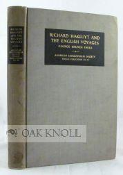 Bild des Verkufers fr RICHARD HAKLUYT AND THE ENGLISH VOYAGES zum Verkauf von Oak Knoll Books, ABAA, ILAB