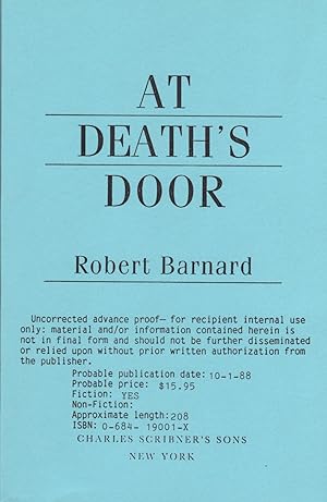 Seller image for AT DEATH'S DOOR for sale by SCENE OF THE CRIME 