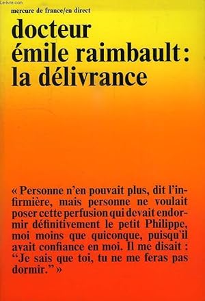 Bild des Verkufers fr LA DELIVRANCE zum Verkauf von Le-Livre