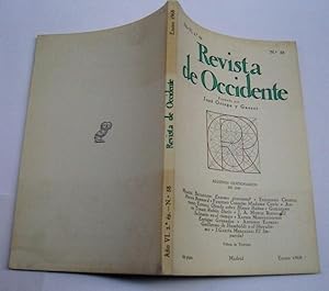 Imagen del vendedor de REVISTA DE OCCIDENTE n 58. Erasmo europeo?; Pierre Bonnard; Madame Curie; Ojeada Sobre Blasco Ibez; Rubn Daro; El Solitario En El Tiempo; Enrique Granados; Guillermo De Humboldt y El Liberalismo; El Imparcial a la venta por La Social. Galera y Libros