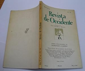 Seller image for REVISTA DE OCCIDENTE n 50. El Pensamiento Vivo De Larra; Larra, El Hombre; Larra y Los Seres Irracionales; Larra y El Presente; Lo Romntico y Lo Moderno; Entre Dos Fuegos; Larra e Hispanoamrica; Aproximacin a Larra for sale by La Social. Galera y Libros