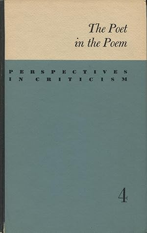 Seller image for The Poet In The Poem: The Personae Of Eliot, Yeats, And Pound for sale by Kenneth A. Himber