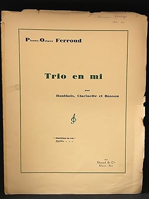 Immagine del venditore per Trio en mi Pour Hautbois, Clarinette et Basson venduto da Burton Lysecki Books, ABAC/ILAB