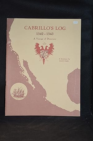 Bild des Verkufers fr Cabrillo's Log 1542-1543; a Voyage of Discovery (Publisher series: Western Explorer.) zum Verkauf von Burton Lysecki Books, ABAC/ILAB