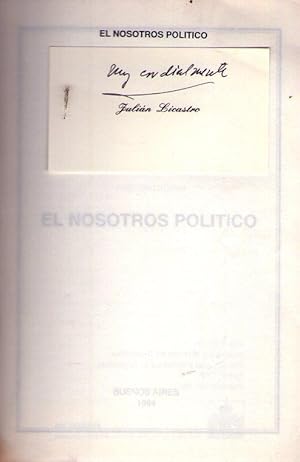 EL NOSOTROS POLITICO [Firmado / Signed]