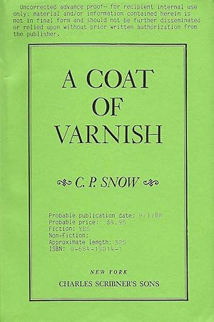 Seller image for A COAT OF VARNISH for sale by SCENE OF THE CRIME 