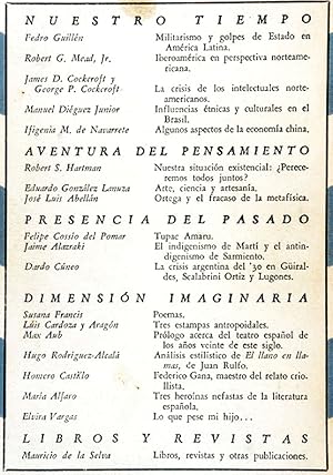 Image du vendeur pour Revista Cuadernos Americanos. - Ao XXIV, 1965. No. 3 May-Jun. - Max Aub: Teatro Espaol de los Aos 20 ; Mara Alfaro: Tres heronas nefastas de la literatura espaola ; Susana Francis: Poemas ; Jos Luis Abelln: Ortega y el fracaso de la metafsica mis en vente par Lirolay