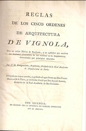 REGLAS DE LOS CINCO ORDENES DE ARQUITECTURA DE VIGNOLA,