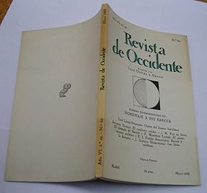 Immagine del venditore per REVISTA DE OCCIDENTE n 62. Claves Del Humos barojiano; El Realimo Crtico; El Ejmplo De Baroja; El Sentimiento Poltico; Baroja y La Historia; Las Ideas Mdicas venduto da La Social. Galera y Libros