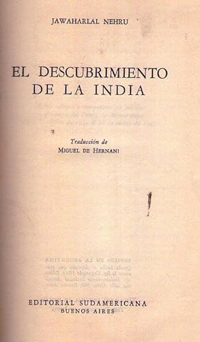 EL DESCUBRIMIENTO DE LA INDIA. Traducción de Miguel de Hernani