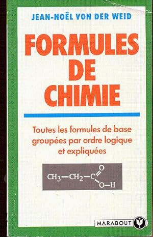 Bild des Verkufers fr Formules de chimie zum Verkauf von L'ivre d'Histoires
