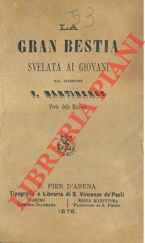 Bild des Verkufers fr La gran bestia svelata ai giovani. zum Verkauf von Libreria Piani