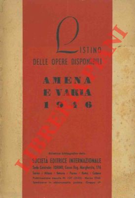 Listino delle opere disponibili "Amena e varia" 1946.