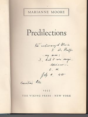 Predilections (Inscribed by Moore)