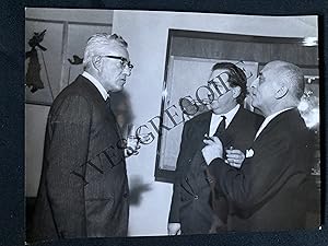 PHOTOGRAPHIE VITTORIO DE SICA ET HENRI LANGLOIS