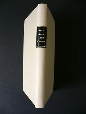 Bild des Verkufers fr Essai sur l'homme [Ensemble]Lettres turques zum Verkauf von Librairie Le Feu Follet