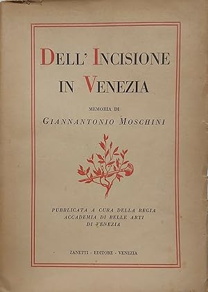 Immagine del venditore per DELL INCISIONE IN VENEZIA. Memoria. venduto da SCRIPTORIUM Studio Bibliografico