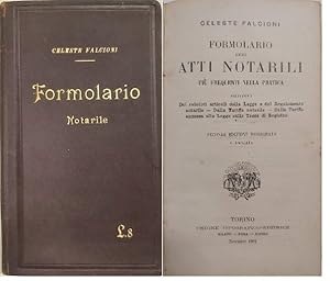 Imagen del vendedor de FORMOLARIO DEGLI ATTI NOTARILI pi frequenti nella pratica preceduto dai relativi articoli della Legge e del Regolamento notarile. Dalla tariffa notarile. Dalla tariffa annessa alla legge sulla tassa del Registro. Seconda edizione riordinata ed ampliata. a la venta por SCRIPTORIUM Studio Bibliografico