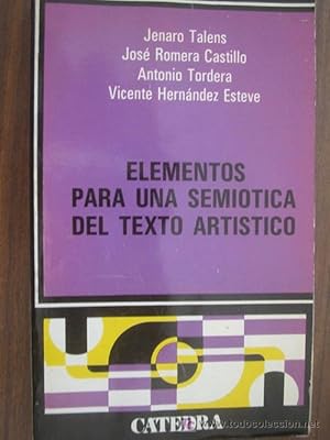 Imagen del vendedor de ELEMENTOS PARA UNA SEMITICA DEL TEXTO ARTSTICO a la venta por Librera Maestro Gozalbo