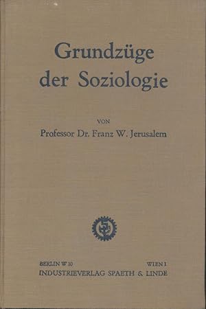 Image du vendeur pour Grundzge der Soziologie. mis en vente par Antiquariat Kaner & Kaner GbR