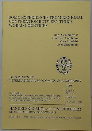 Seller image for Some Experiences from Regional Cooperation Between Third World Countries (Reprint Series No. 103) for sale by Stephen Peterson, Bookseller