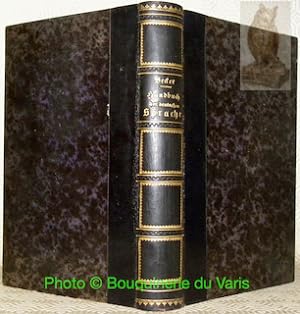 Bild des Verkufers fr Handbuch der deutschen Sprache. Neu bearbeitet von Theodor Becker. 11. verbesserte Auflage. zum Verkauf von Bouquinerie du Varis