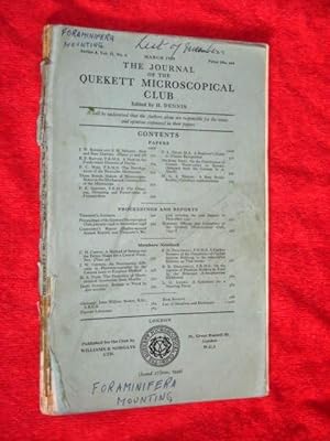 Image du vendeur pour The Journal of the Quekett Microscopical Club. March 1949. Includes list of members. mis en vente par Tony Hutchinson