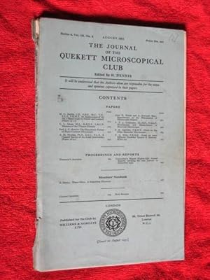 Image du vendeur pour The Journal of the Quekett Microscopical Club. August 1951 mis en vente par Tony Hutchinson