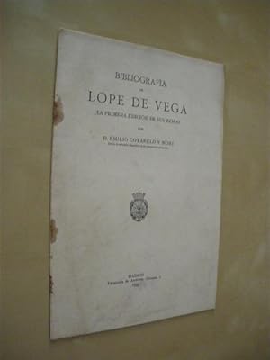 Image du vendeur pour BIBLIOGRAFIA DE LOPE DE VEGA. LA PRIMERA EDICION DE SUS RIMAS mis en vente par LIBRERIA TORMOS