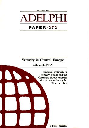 Immagine del venditore per Security in Central Europe. Adelphi Paper 272. The International Institute for Strategic Studies (IISS). venduto da Fundus-Online GbR Borkert Schwarz Zerfa