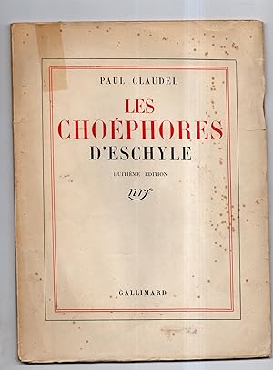 Bild des Verkufers fr LES CHOEPHORES D'ESCHYLE. 8e ed. zum Verkauf von Librairie CLERC