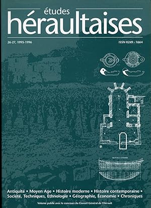 ETUDES HERAULTAISES .n° 26-27, 1995-1996.Histoire ancienne et médiévale .Histoire moderne .Histoi...