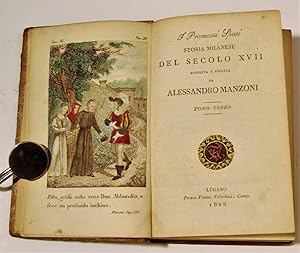 I Promessi Sposi. Storia Milanese del Secolo XVII. [3 Vols; ROSSETTI family copy.]: MANZONI, ...