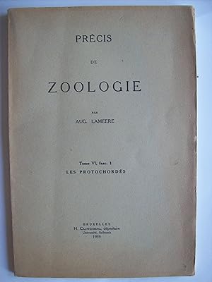 Précis de zoologie, tome VI, fasc.1: les protochordés.