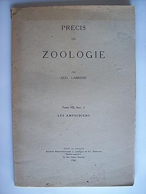Précis de zoologie, tome VII, fasc.1; les amphibiens.