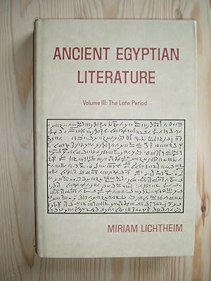 Immagine del venditore per Ancient Egyptian Literature : A Book of Readings : Vol. III : the Late Period venduto da Expatriate Bookshop of Denmark