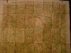 Cartes Taride n° 7 - Routière : Paris , Brie , Champagne ( Sud ) - Tirage En 4 Couleurs , sur Pap...