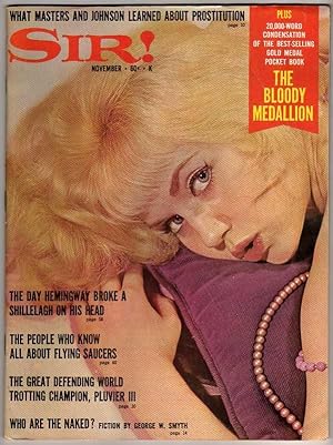 Imagen del vendedor de Sir! [men's magazine] - November 1966 - Volume 23, Number 1 a la venta por Cameron-Wolfe Booksellers