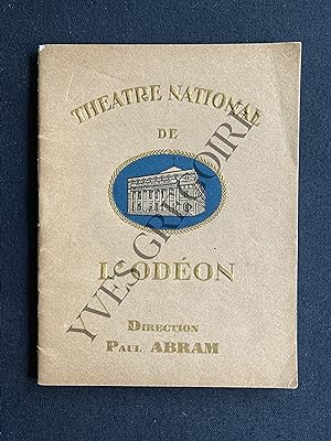 LE MARCHAND DE VENISE-WILLIAM SHAKESPEARE-PROGRAMME THEATRE NATIONAL DE L'ODEON