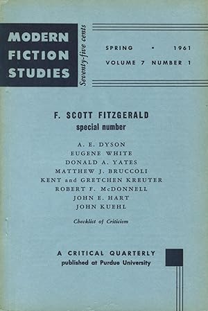 Seller image for F.Scott Fitzgerald Special Number (Modern Fiction Studies) for sale by Kenneth A. Himber