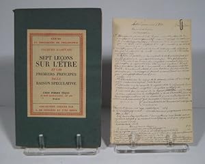 Sept leçons sur l'être et les premiers principes de la raison spéculative. 2e édition