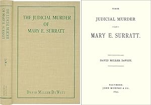 Imagen del vendedor de The Judicial Murder of Mary Surratt a la venta por The Lawbook Exchange, Ltd., ABAA  ILAB