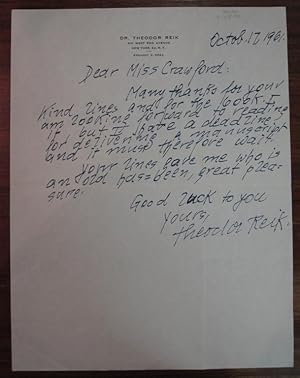 Autographed Letter Signed