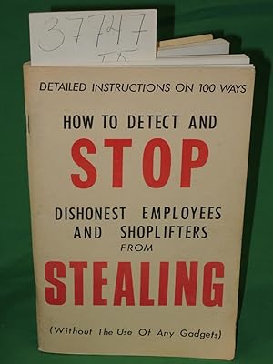 Immagine del venditore per Detection and Prevention Manual on Dishonest Employees and Shoplifters venduto da Princeton Antiques Bookshop