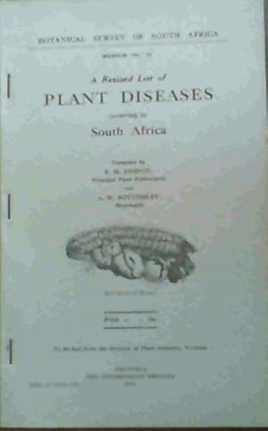 Seller image for A Revised List of Plant Diseases Occurring in South Africa for sale by Chapter 1